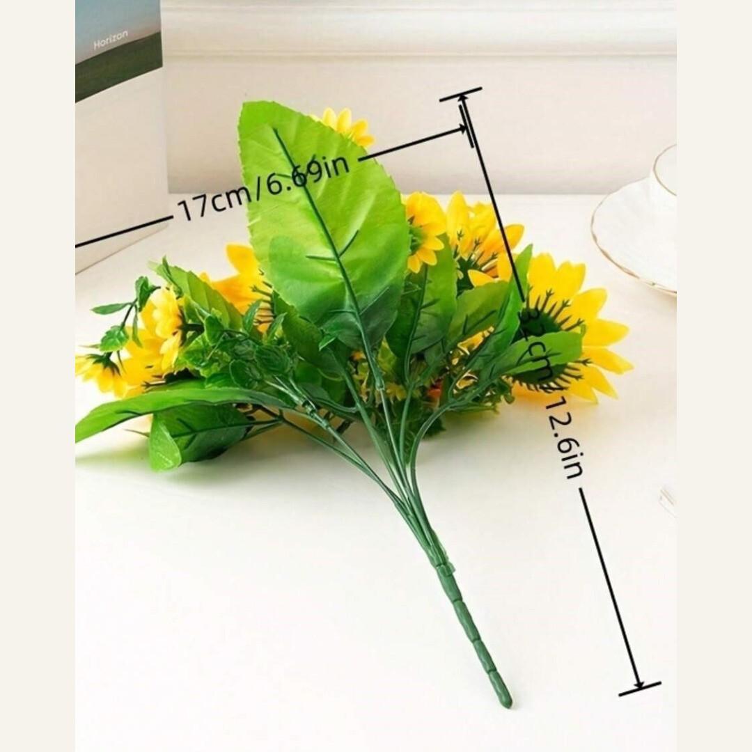 26-Head Artificial Silk Sunflower Bouquet Flowers Home Decoration Wedding Decor