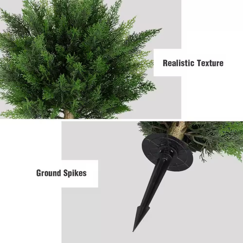 2-Set 2.36 Ft. Artificial Green Tree 28.35 In. Fake Plants Outdoor Indoor Faux T