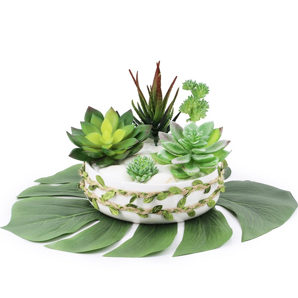 5 Pcs Assorted Artificial Succulents Plants Unpotted Small Green Cactus Echev…