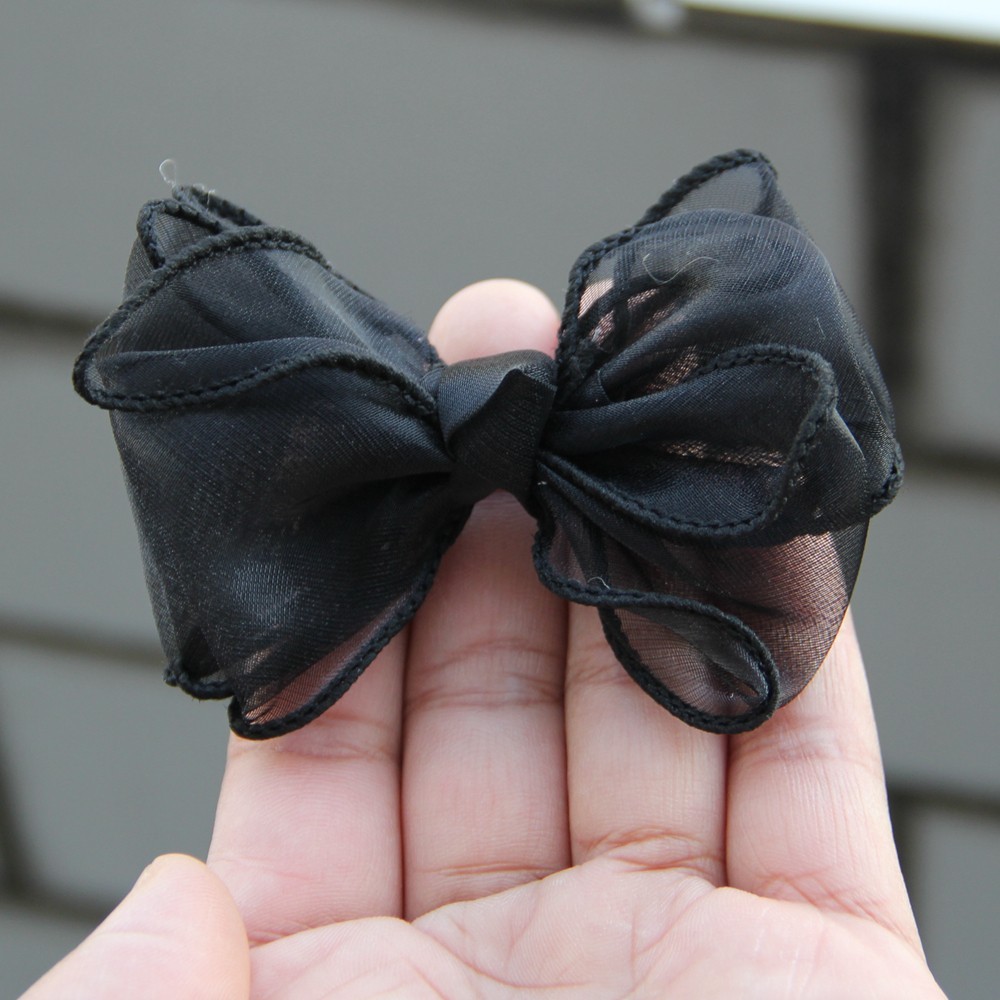 8.5cm Yarn Bows Organza Ribbon Bow Flowers for Bouquet Gift Wrapping Handwork