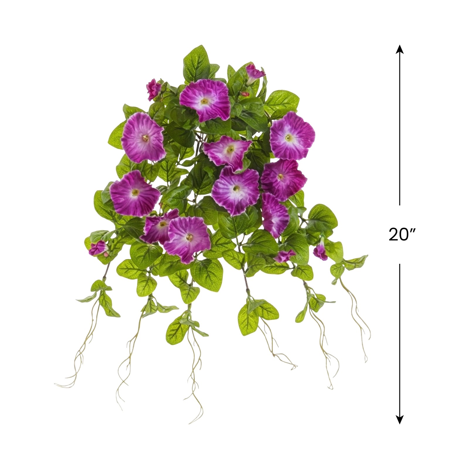 Allstate 20″ Lavender Petunia UV Protected Artificial Hanging Floral Bush