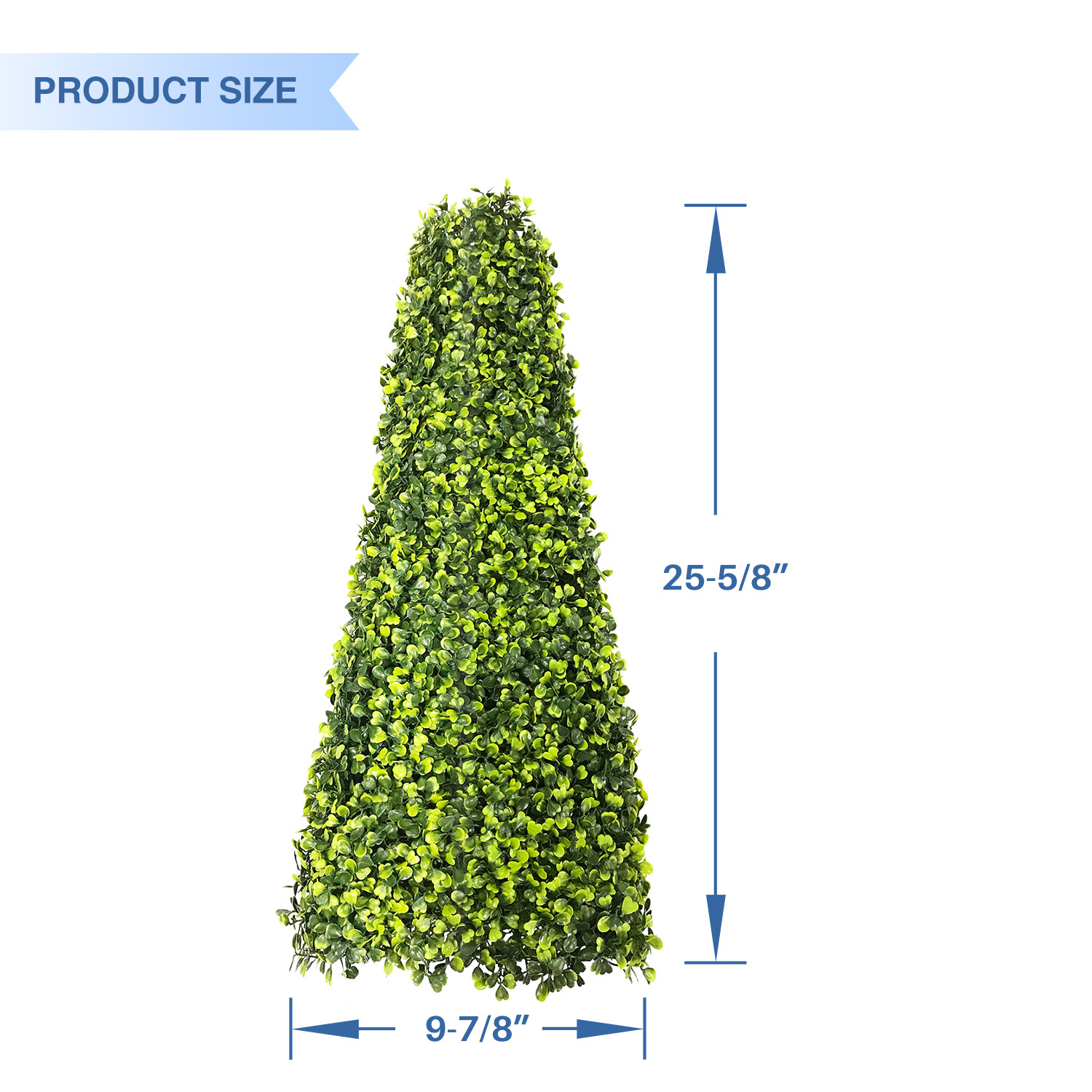 25.6” Artificial Topiary Tower Faux Boxwood Tree Home Garden In/Outdoor Decor