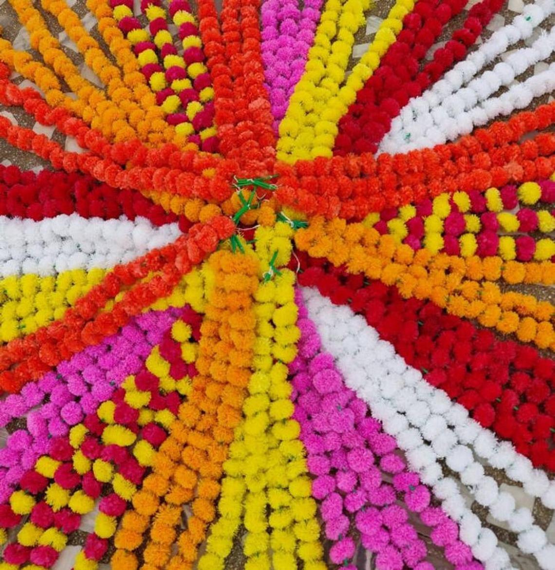 Artificial Marigold Flower Garlands Diwali Indian Wedding Home Event Decorations