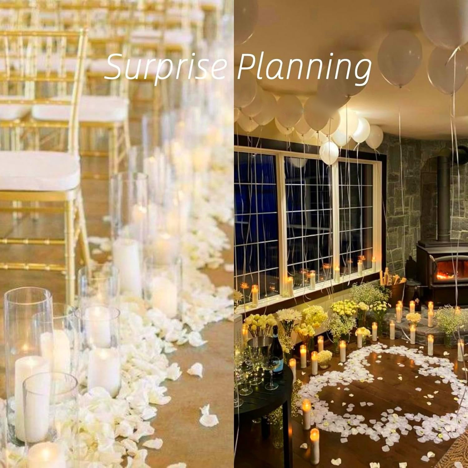 Silk Flower Petals, 1000PCS Champagne, Bridal Shower Decorations