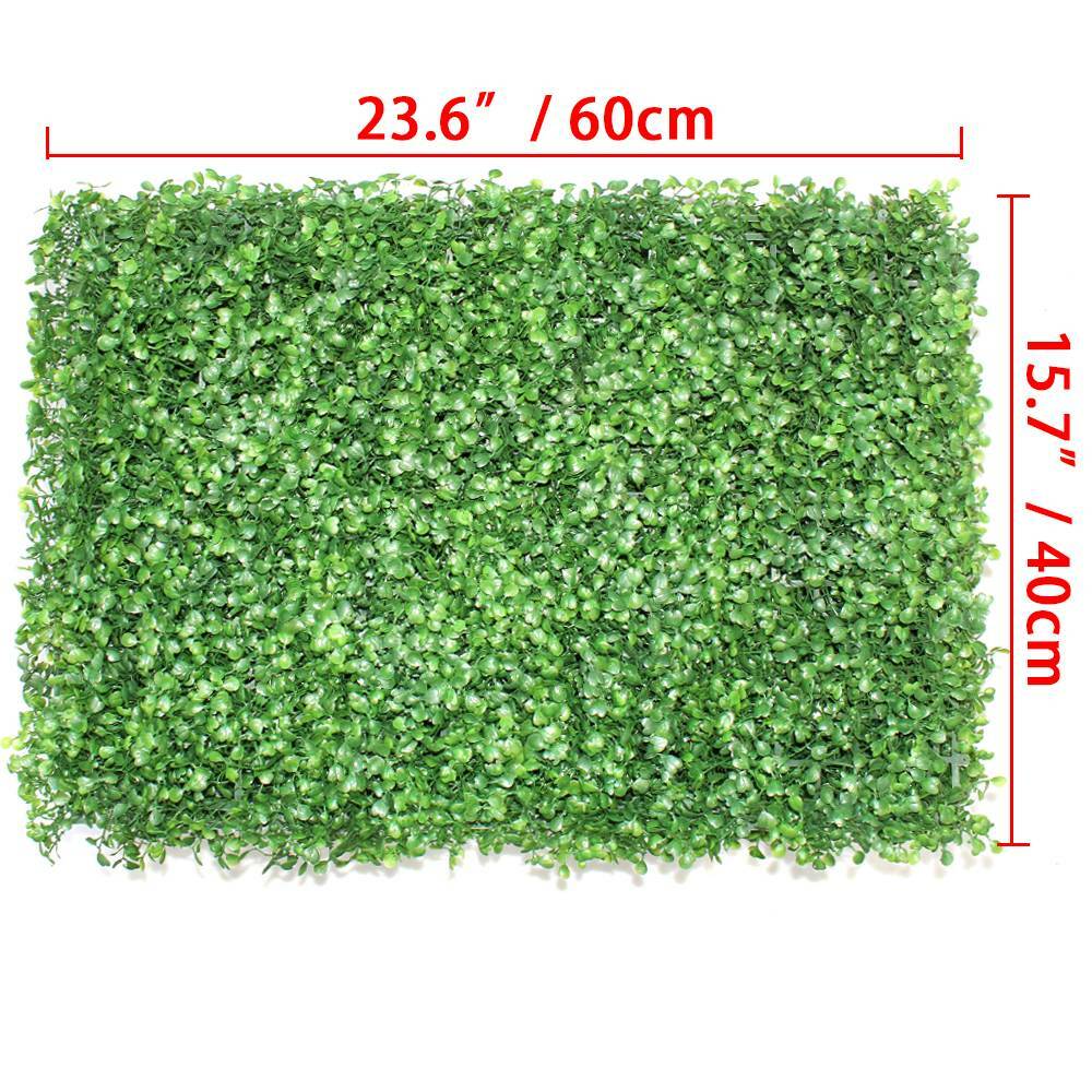 10″x10″ 20″x20″ Artificial UV Boxwood Mat Wall Hedge W/ Ties Fake Grass Fence US