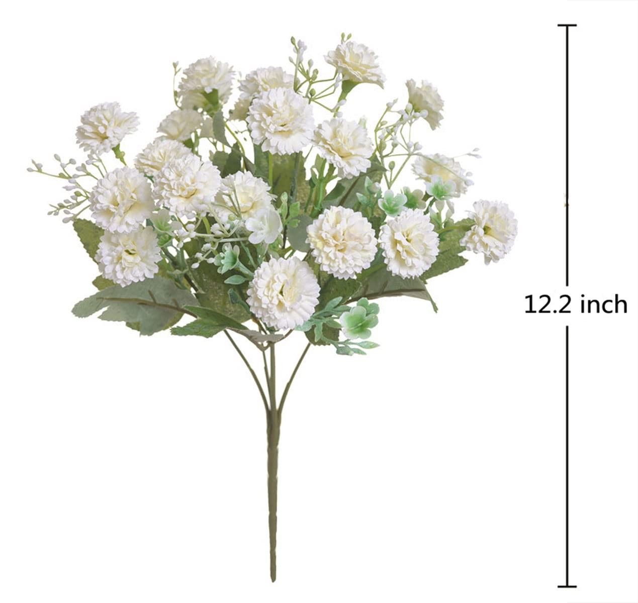 2pcs Small Carnation Artificial Flowers Bulk Fake Flower with Stems Silk Carn…