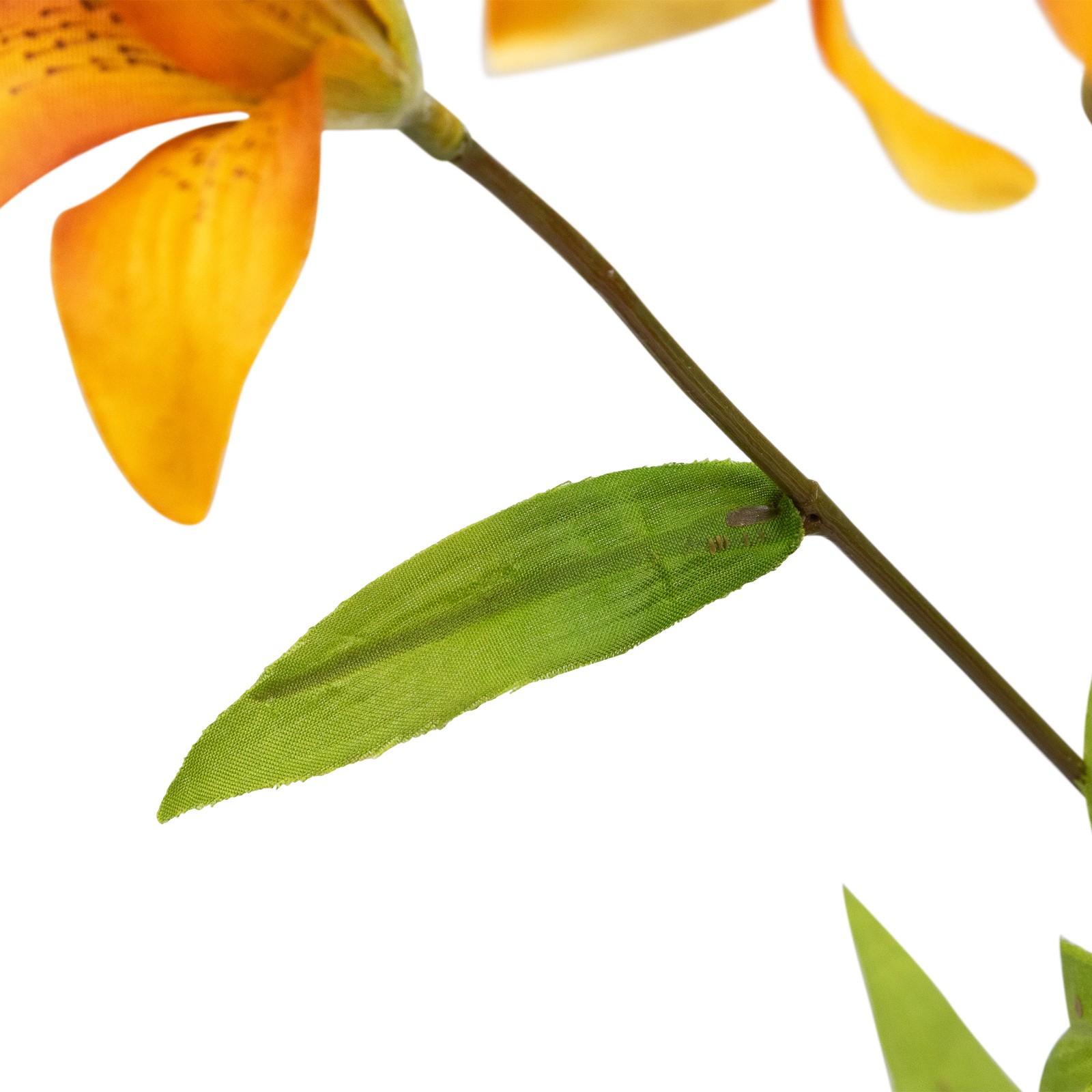 Two-Tone Tiger Lily Artificial Floral Spray – 26″ – Mustard Yellow and Orange