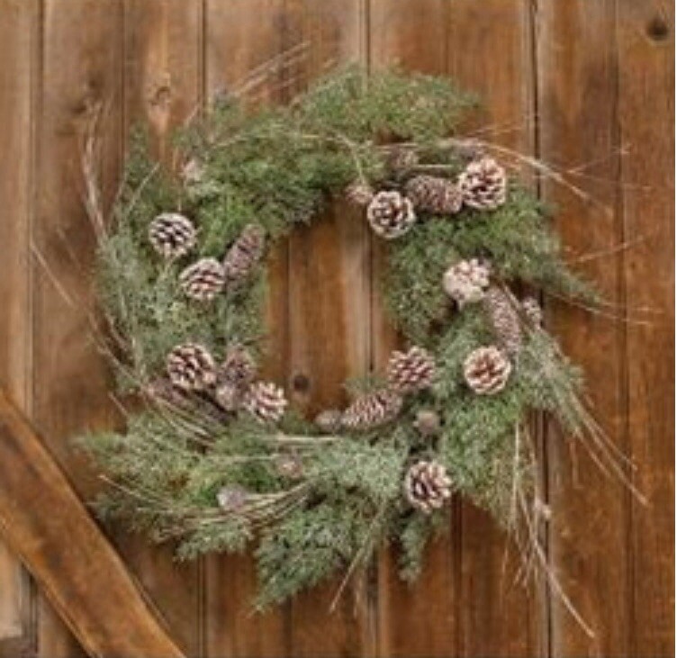 Birch Tipped Cedar Winter Or Christmas Wreath