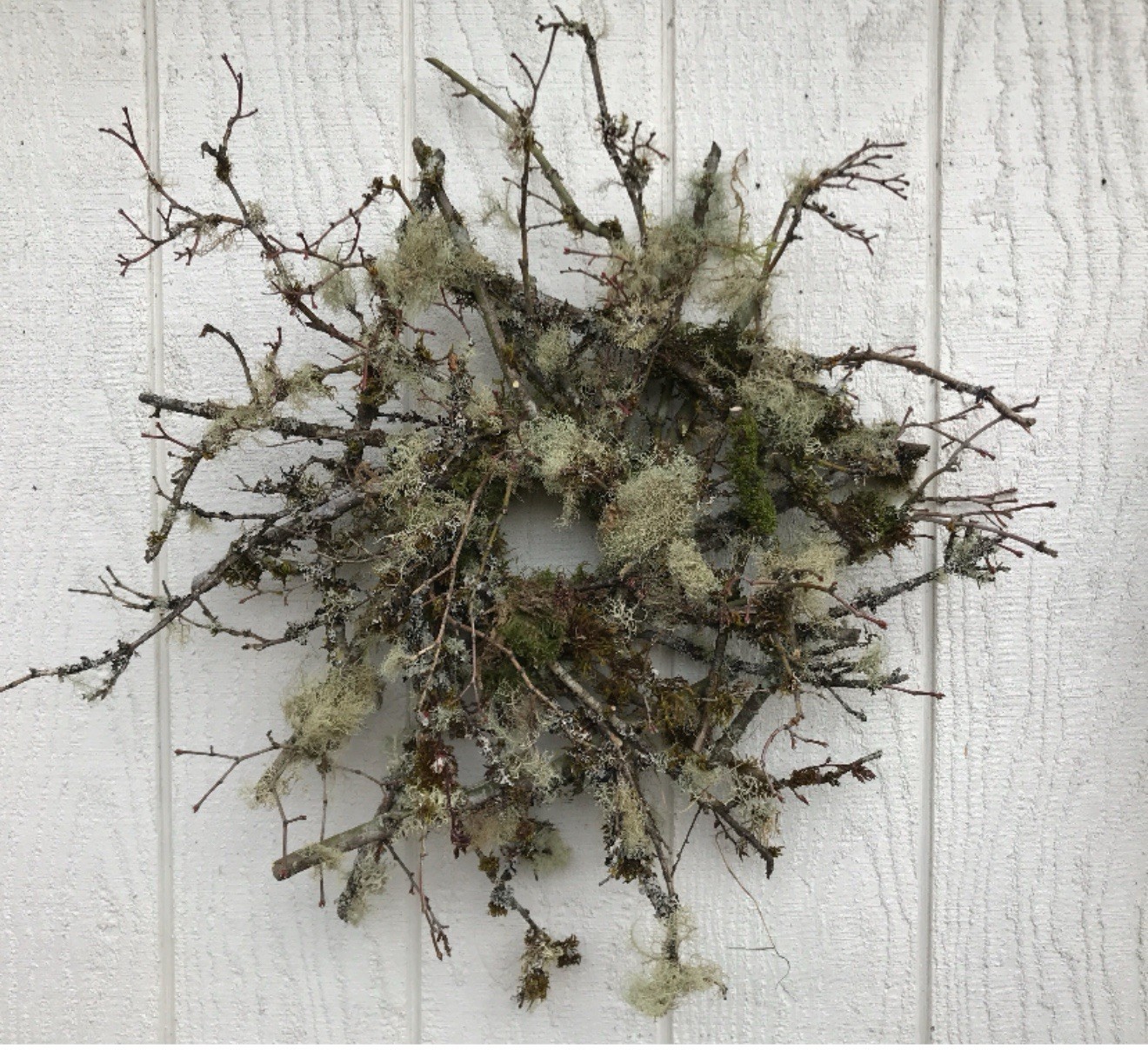 Natural Wreath Lichen Wreath Handmade Decoration Organic Wreaths Home Decor