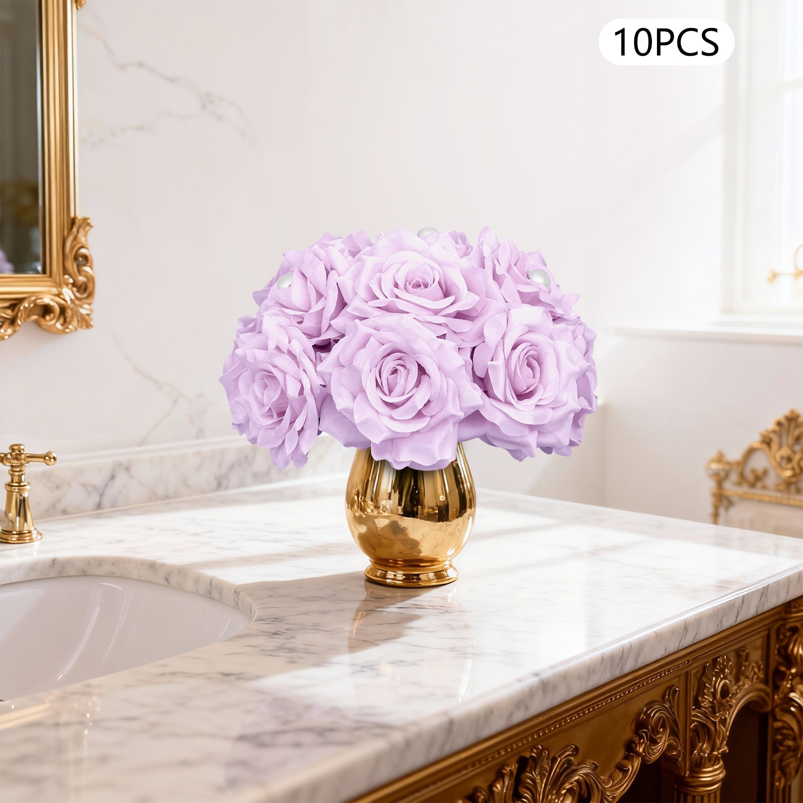 Purple Artificial Rose Flower Ball Table Bouquet Wedding Artificial Flower Balls