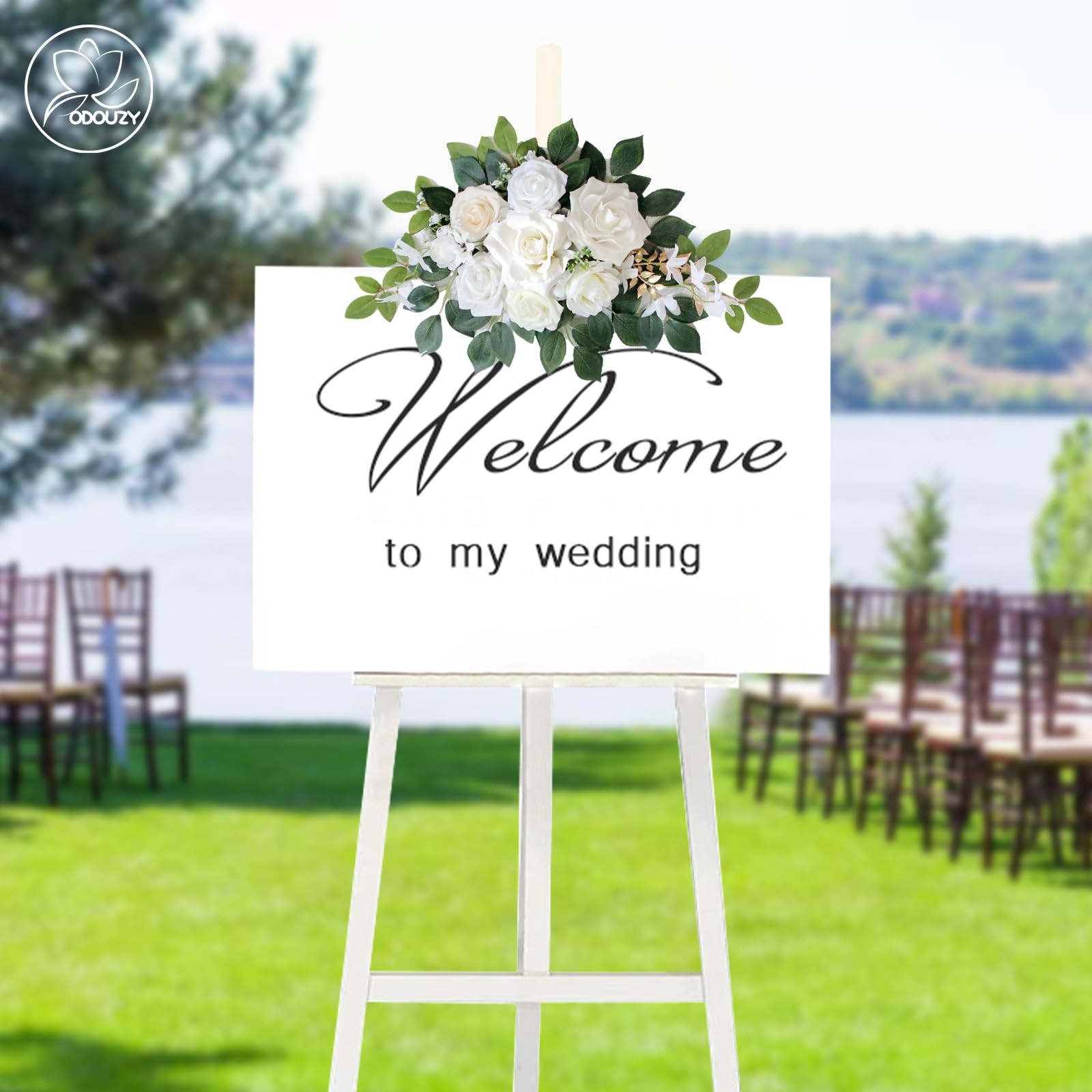 Wedding Arch Flowers Kit,Artificial Flower Arch Decor (Set of 3),2pcs Artific…