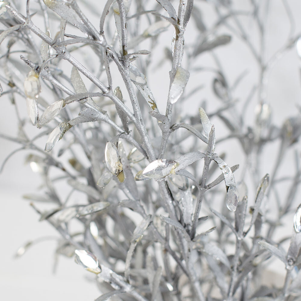 Package of 6 Artificial Rosemary and Clear Diamond 16″ Floral Sprays