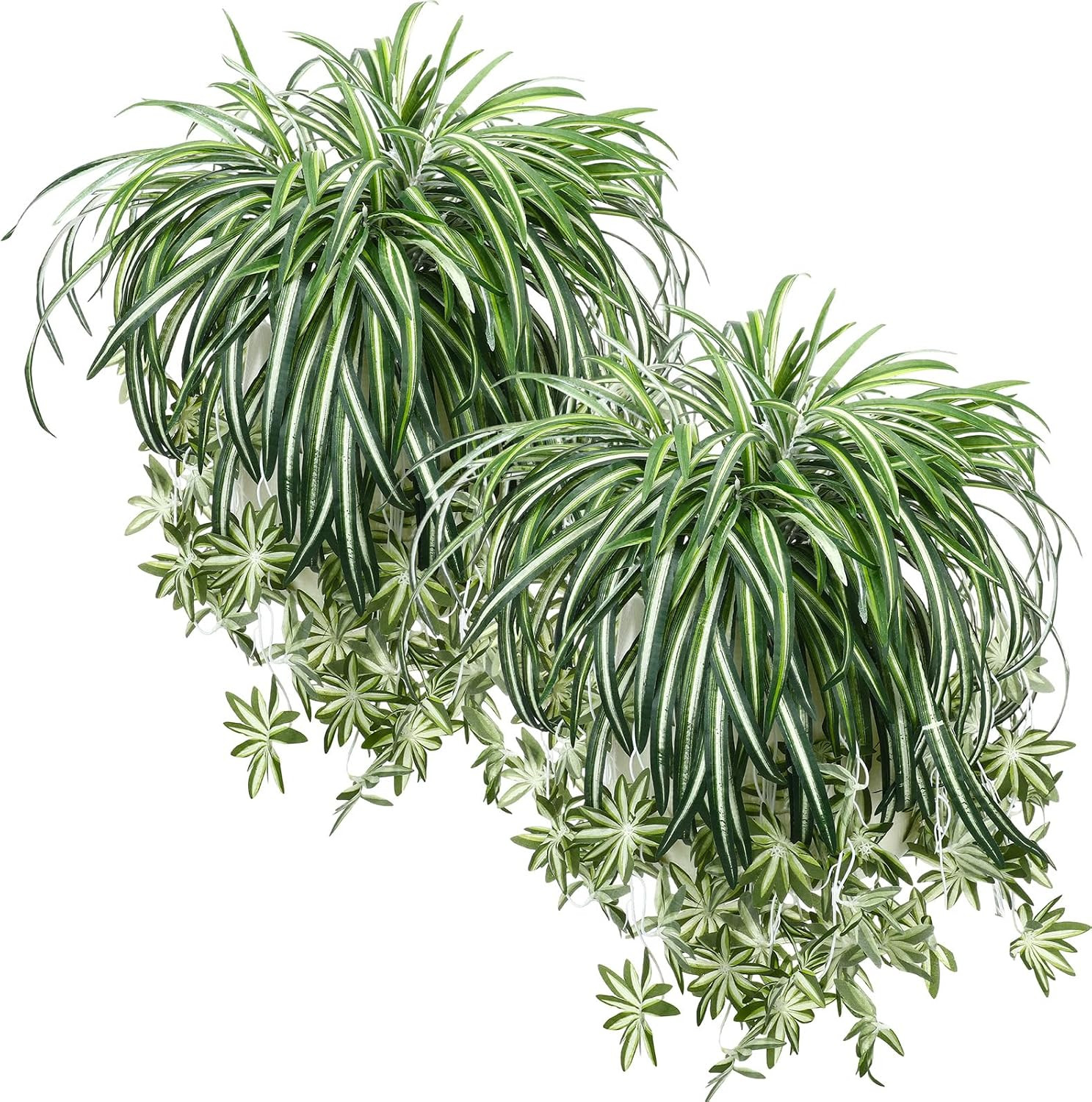12 Pcs 24″ Artificial Spider Plants for Indoor Outdoor Decor – Silk Greenery