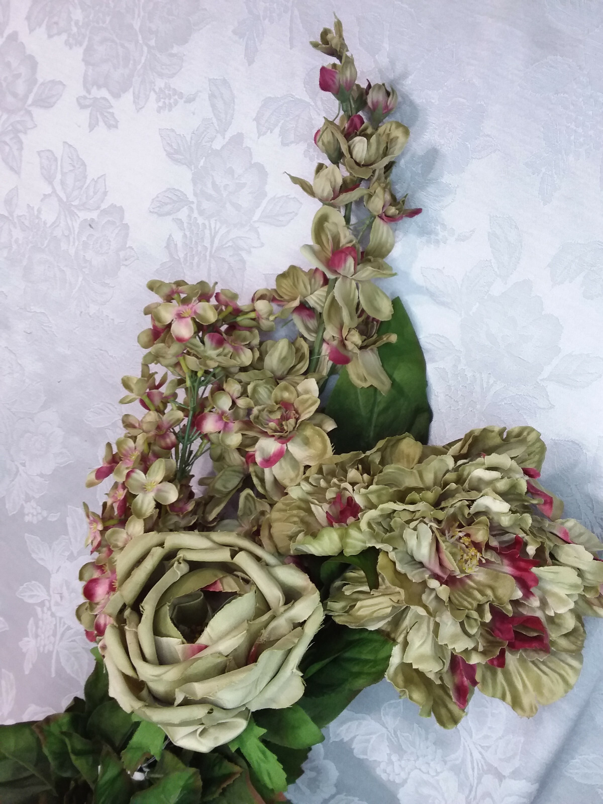 Home Interiors Tall Garden Floral Favorites Green Cuttings/ Set of Four Stems