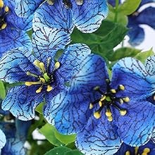 Artificial Faux Hanging Flowers Plants for Outdoor Decor, 2 PCS Outside Fake