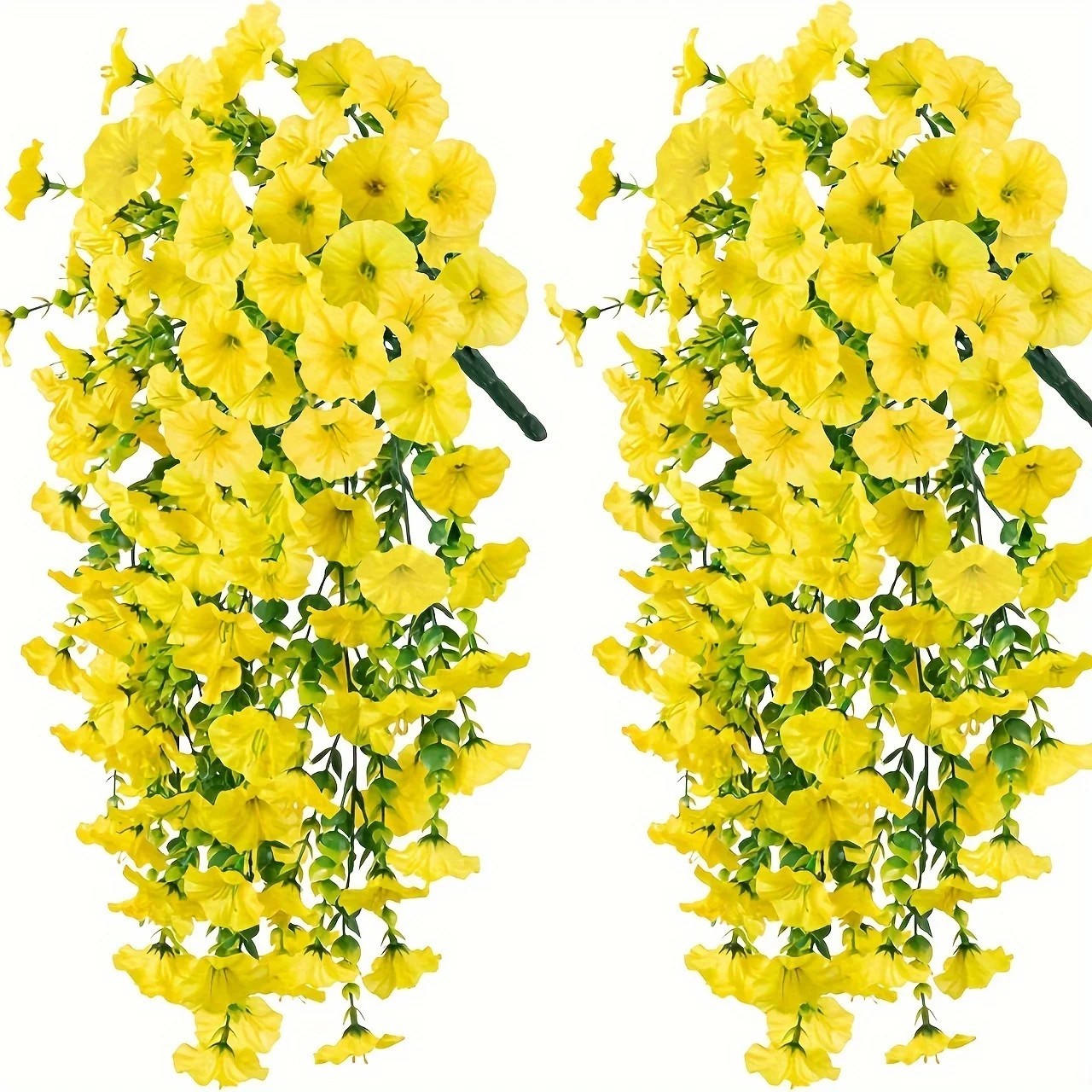 2pcs UV-Resistant Artificial Morning Glory & Eucalyptus Hanging Decor for Home &