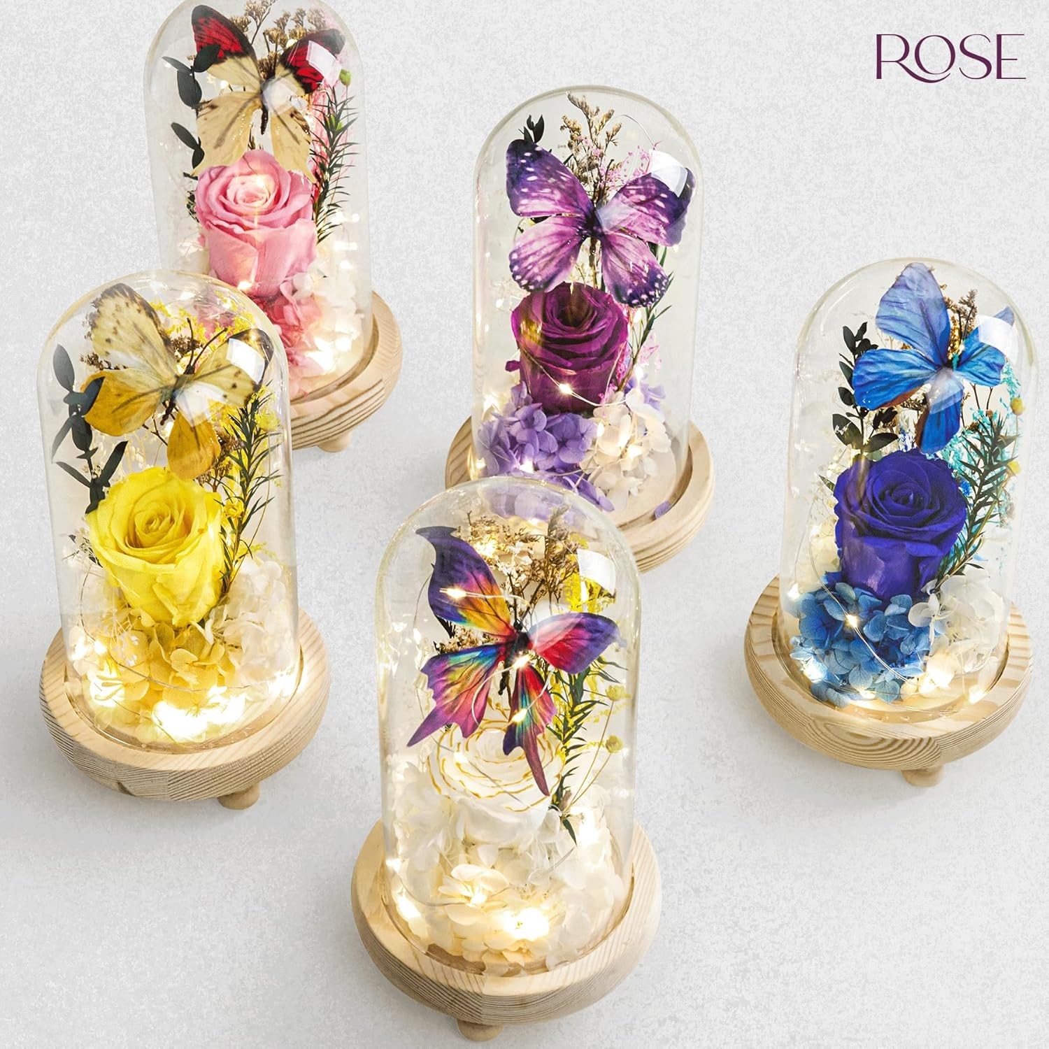 Forever Flowers Preserved Roses Prime Delivery, Romantic Gifts with Light in Gla