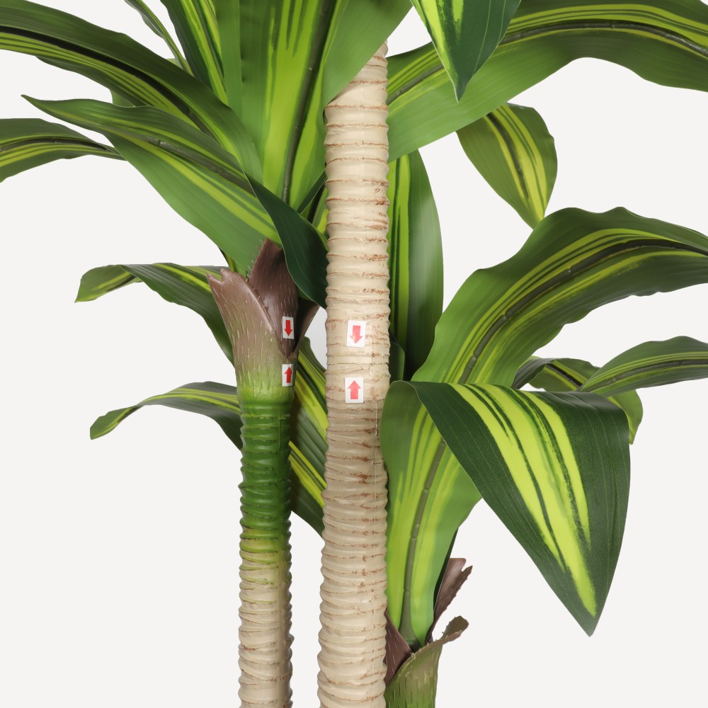 Artificial Dracaena Tree with Black Plastic Pot, 1pc/set