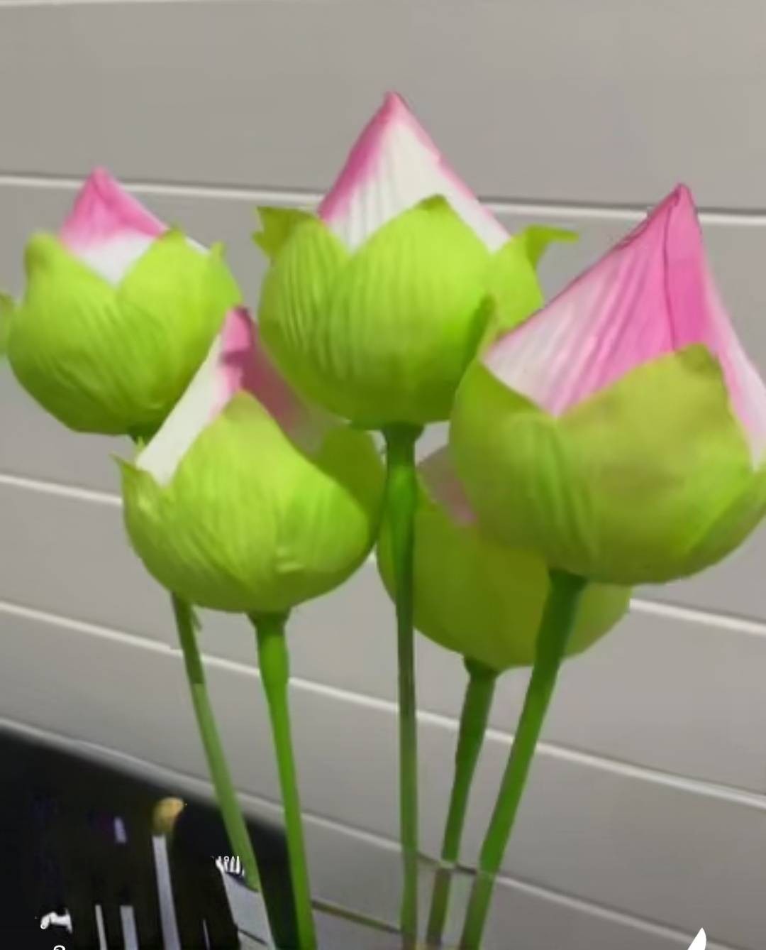 10x Fake Lotus Flower Bud Set 50cm Tall Artificial Flowers Vase Altar Decor