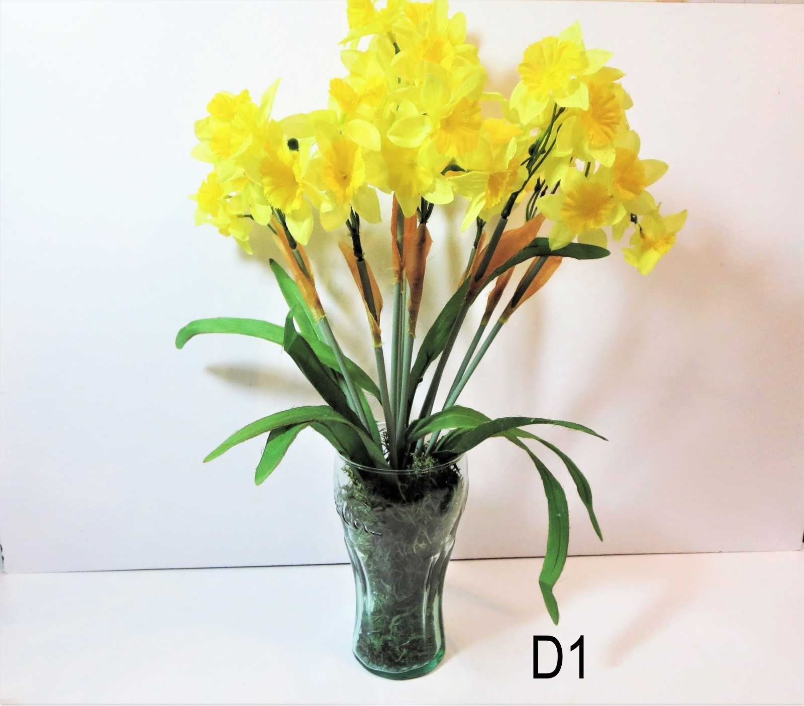 Artificial Daffodil Stems Fake Narcissus Flower decor Home Flora