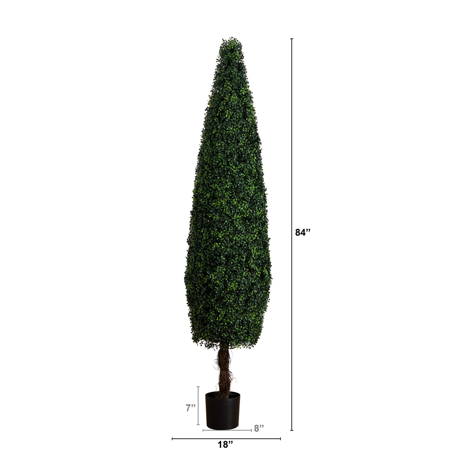 Nearly Natural 7ft UV Resistant Artificial Boxwood Topiary Cone Tree