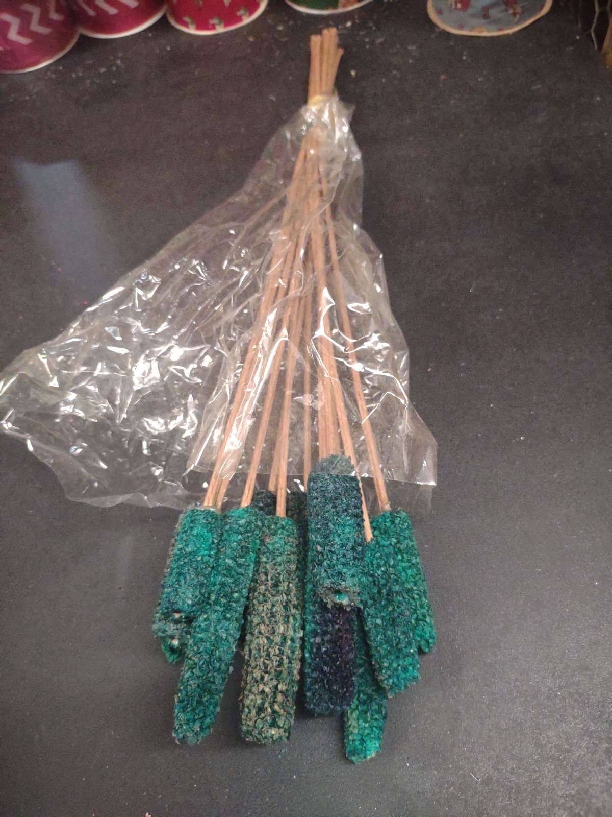 12 Stems of Corncobs, Real Dried Corn Cob “Pods” Teal Blue-Green Turquoise 20″