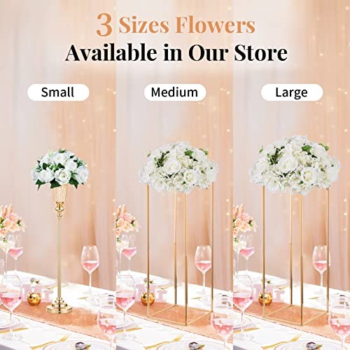 Flower Ball Arrangement Bouquet – 10 Pcs 15.7 inch 15.7″ Diam – 10 PCS White