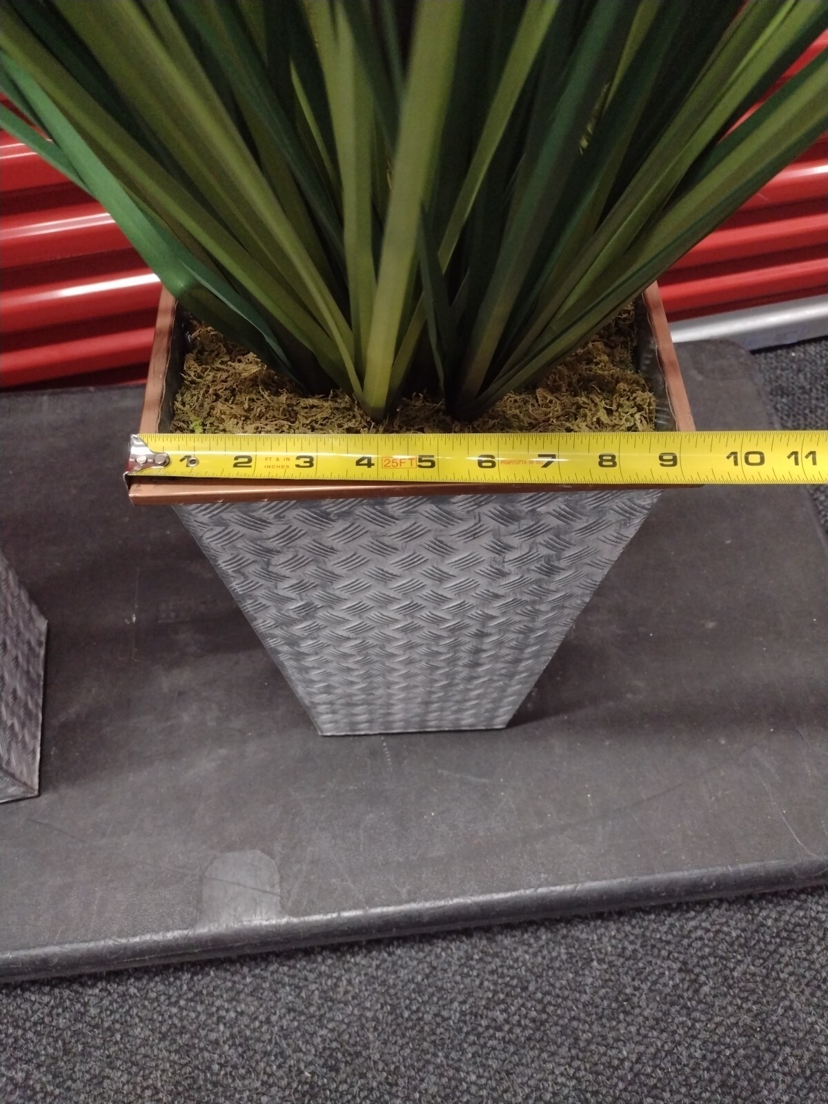 2 Faux Foliage Wheatgrass Tall Artificial Plant with Metal Base