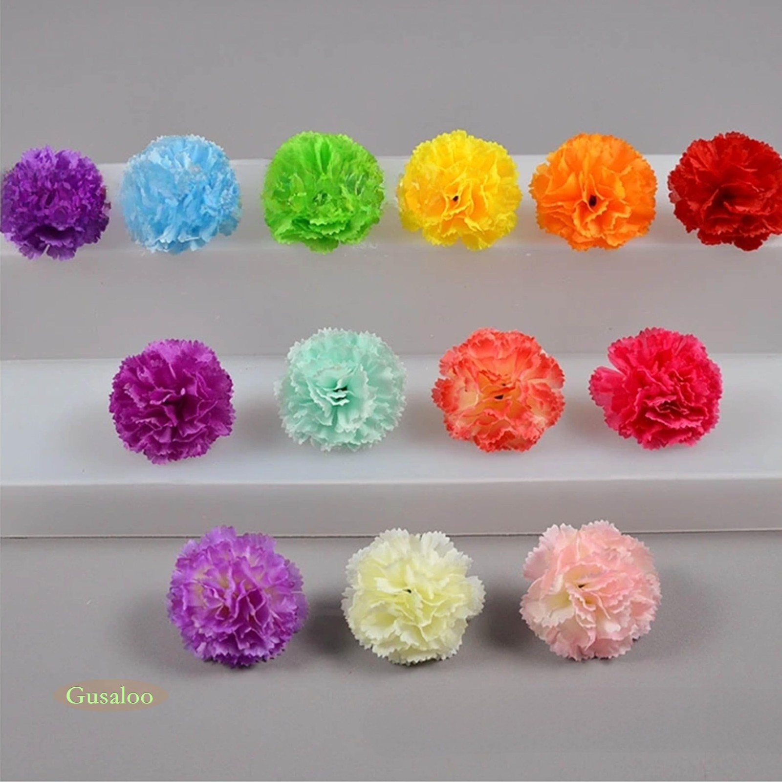 Marigold Flower Heads Bulk 50Pcs, Faux Mexican Marigold Artificial Flowers fo…