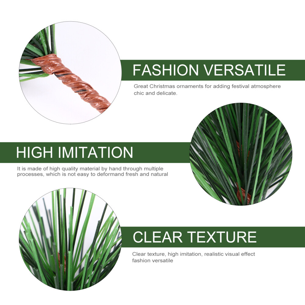 24Pcs Pine Tree Branches artificial green pine needles branches pine floral