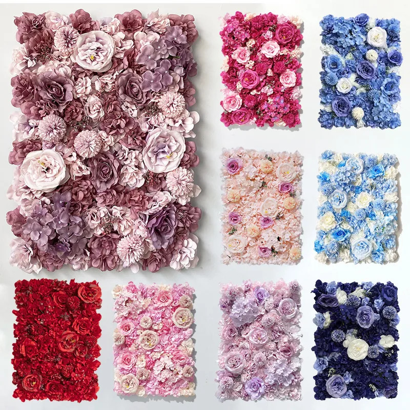Artificial Rose Flower Wall Panel 40X60 Cm Living Room Decor Floral Backdrop