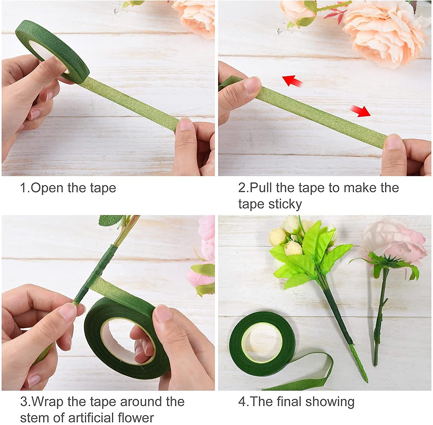 Floral Arrangement Kit W/ Green Floral Tape 22 Gauge Floral Wire Stems 26 Gauge
