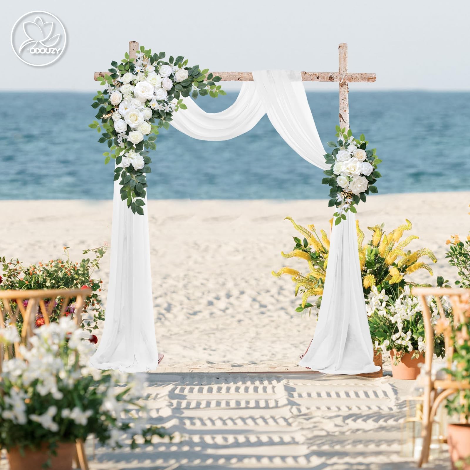 Wedding Arch Flowers Kit,Artificial Flower Arch Decor (Set of 3),2pcs Artific…