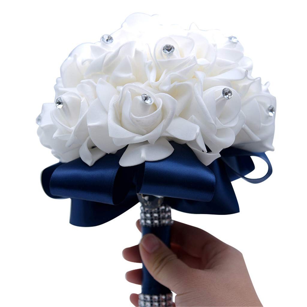 Wedding Bouquet Crystal PE Roses Bouquets Bridal Bridesmaid Hand Flowers for …