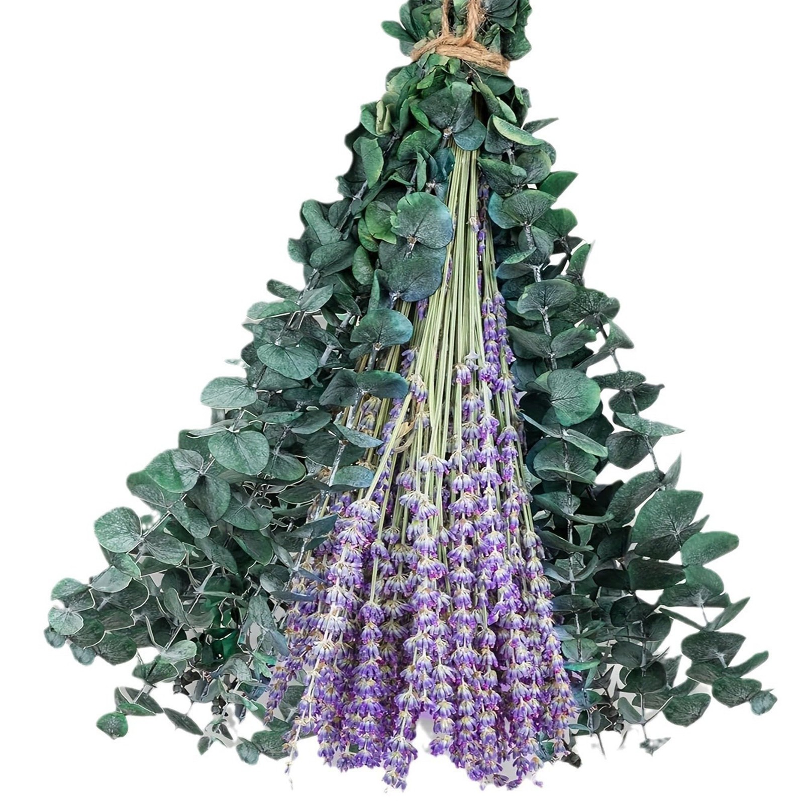 Dried Eucalyptus Stems & Lavender Bundle 17″ 110 Pcs for Shower – Natural Spa