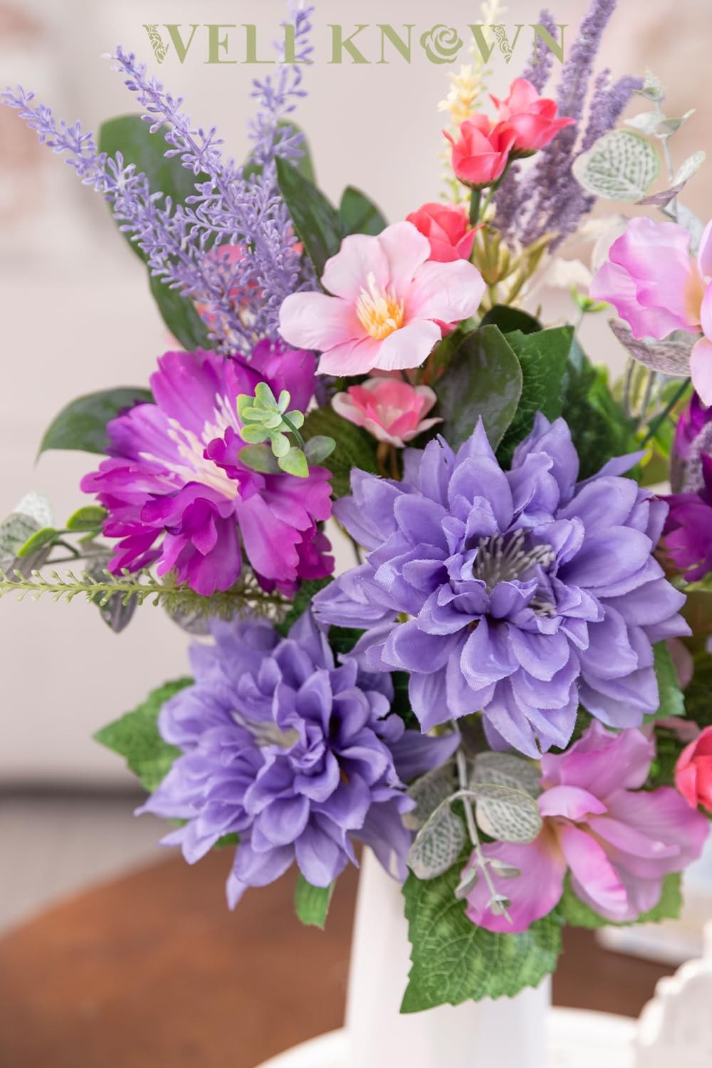 Artificial Flowers Bouquet, Fake Flowers for Vase, Silk Faux Flowers DIY Tabl…