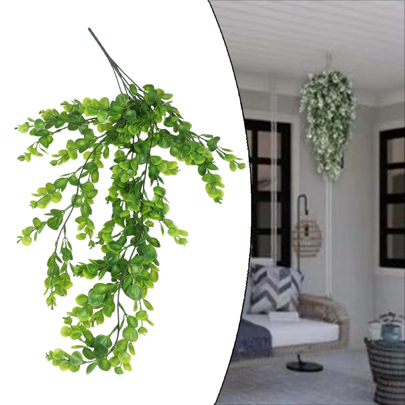 Artificial Eucalyptus Leaves Rattan Plants Set for Floral Arrangements