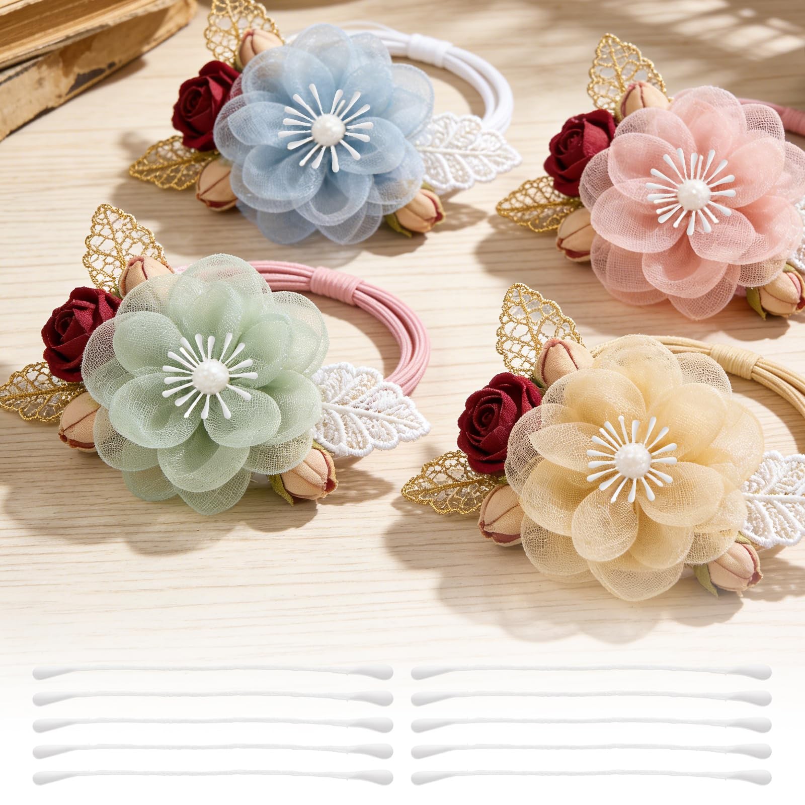 2000 PCS White Flower Stamens 2.3 Inch Cotton Bulk Artificial Floral Center