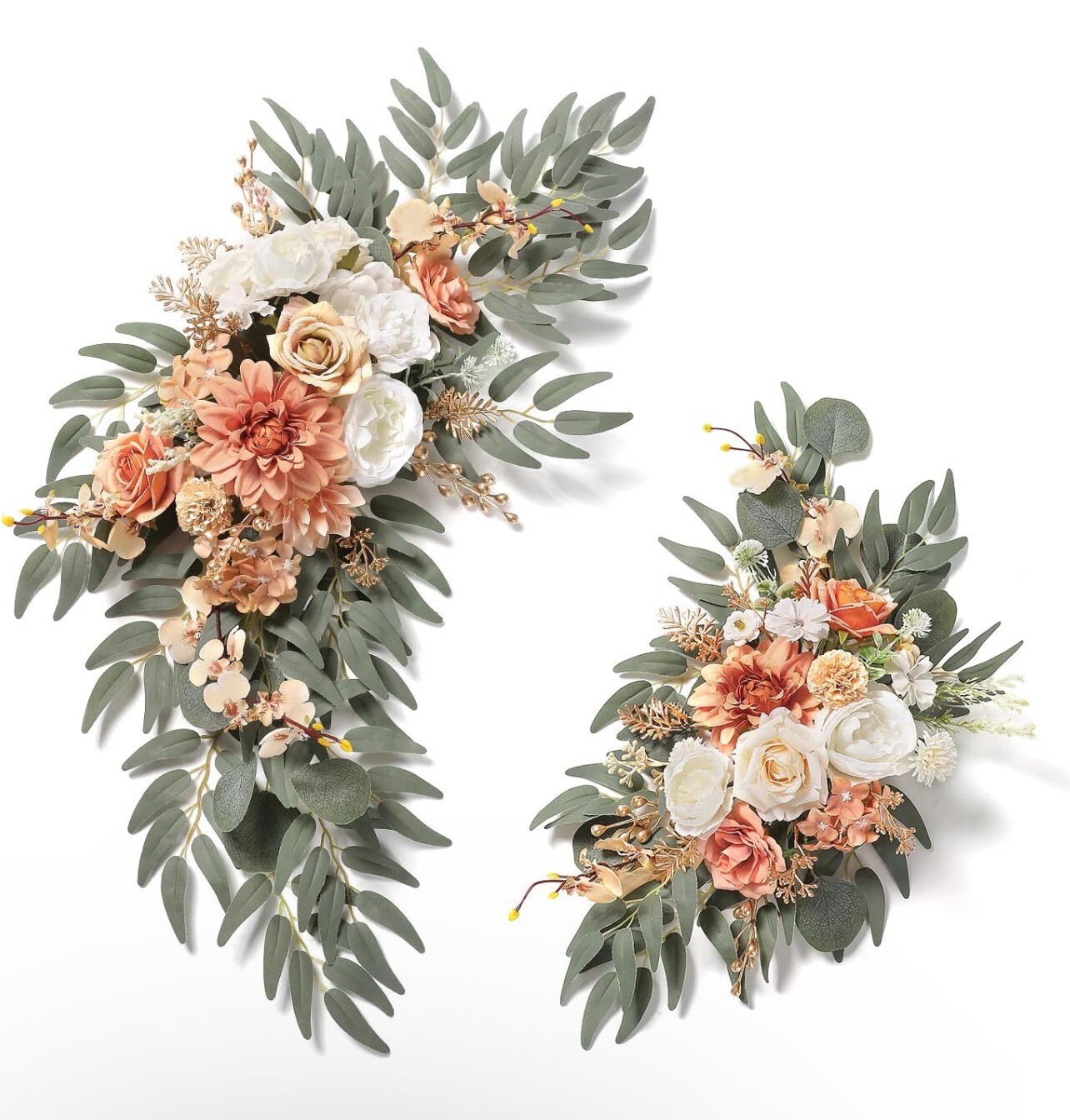 Wedding Arch Flowers Swags Kit (Pack of 2) for DIY Artificial Peony Greenery Arr