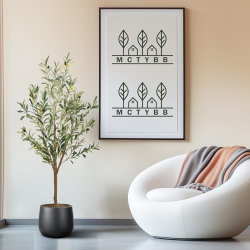 Artificial Fake Olive Tree 4FT TallPack Faux Silk Olive Tree for Home 4ft 1