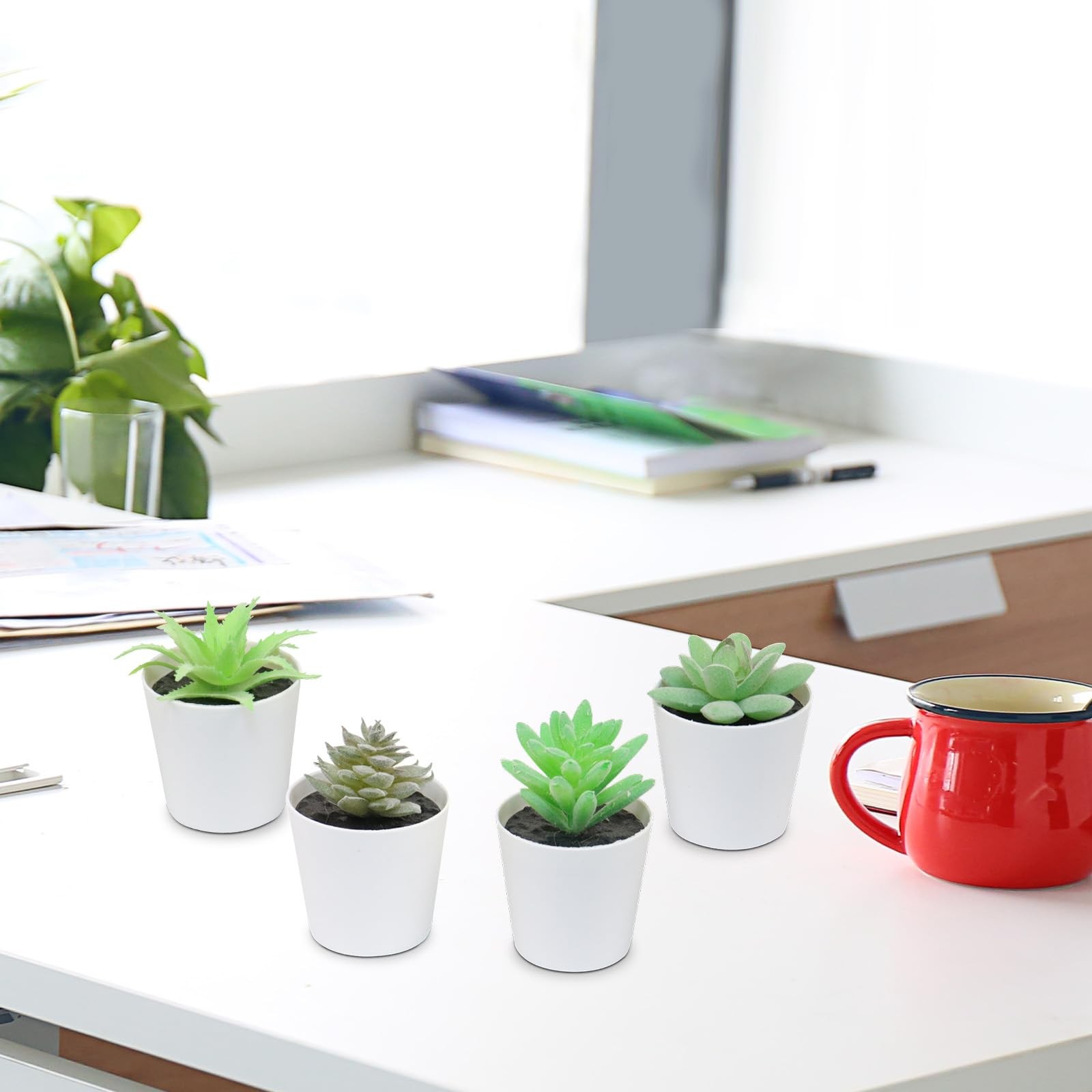 Mini Fake Plants, Small Fake Succulents, Small Artificial Succulents, Plastic…