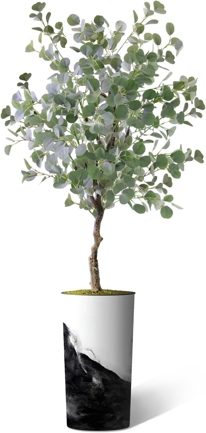 Artificial Tree in Contemporary Planter Fake Bird of Paradise Silk Tree Indoor &