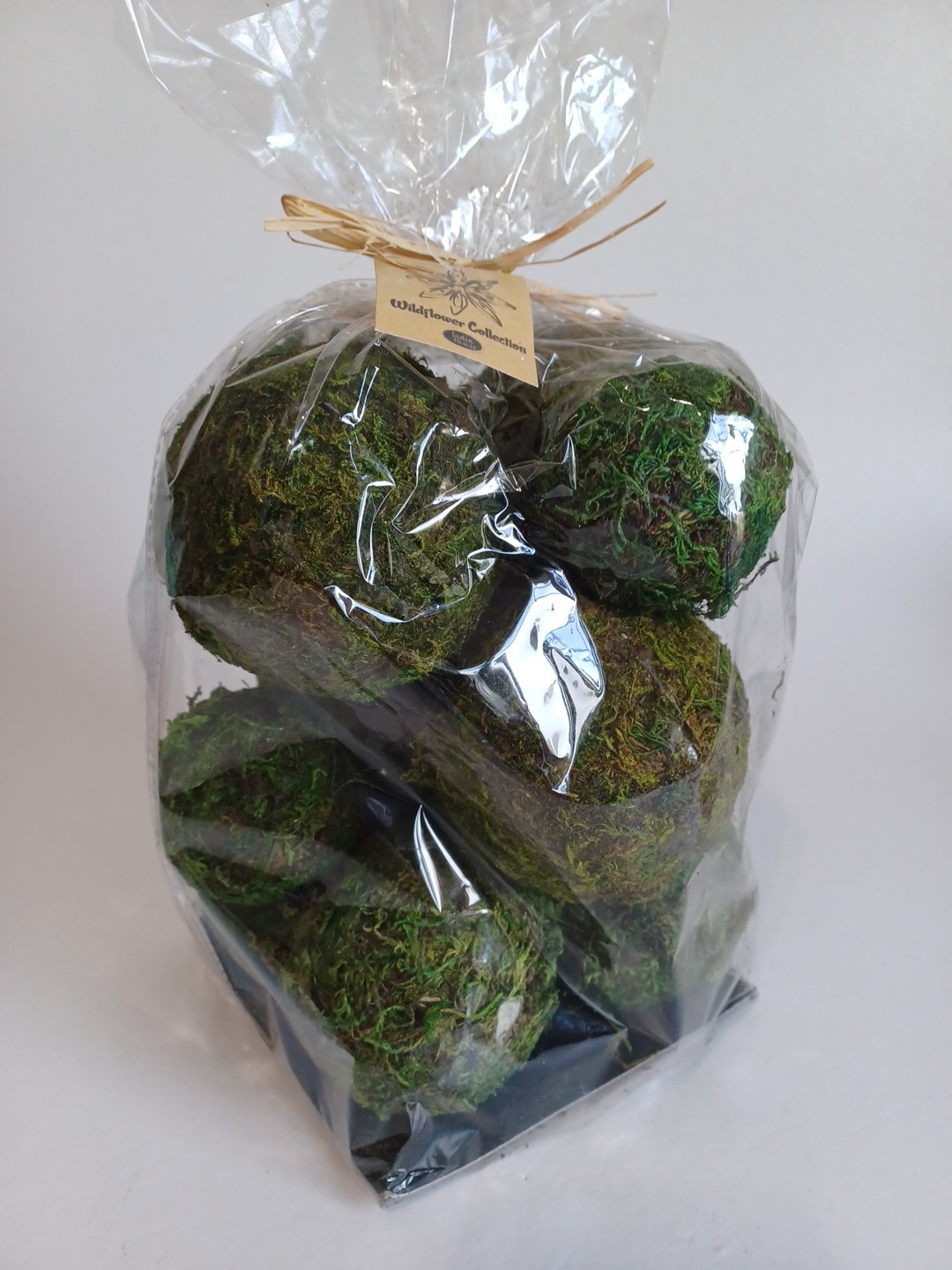 Wildflower Collection 1 Bag Of Decorative Moss Balls, Various Greens & Sizes