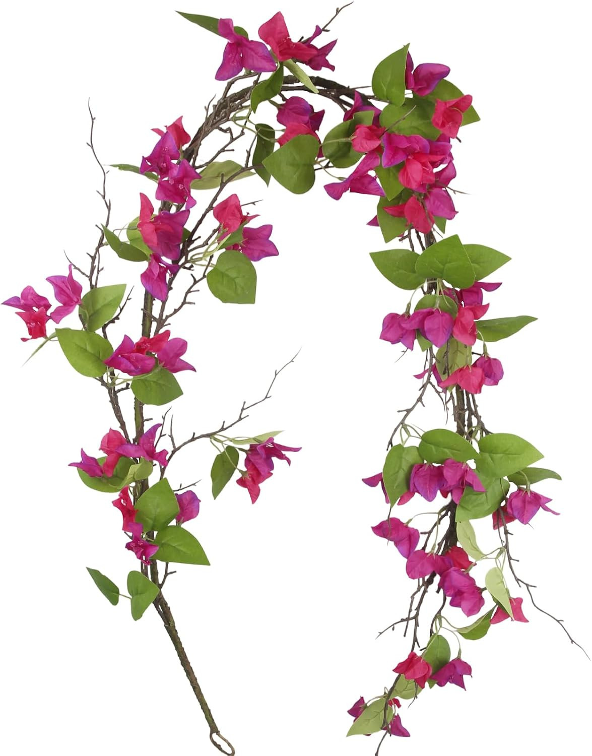 Artificial Bougainvillea Flowers Garland Fuchsia Silk Bougainvillea Vines UV Res