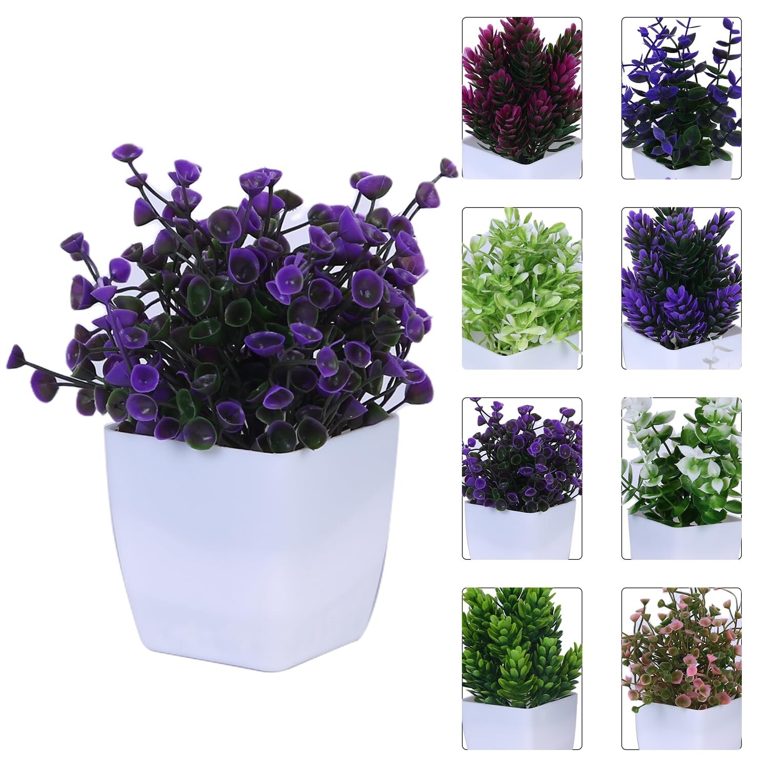 Artificial Plants with Pot 5 cm X 13 cm (Pack of 8)