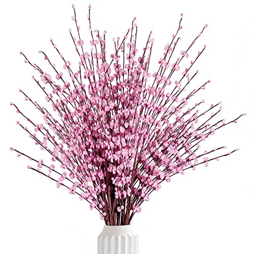 10 Pcs 29.5’’ Long Artificial Jasmine Flowers Tall Fake Flower Bouquet Pink