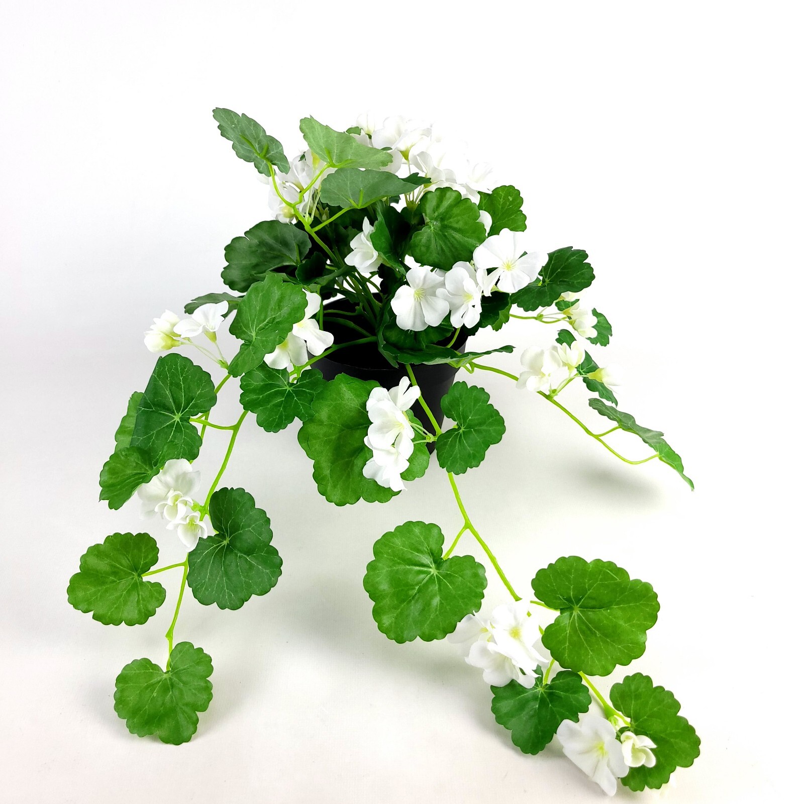 Ikea FEJKA Artificial Potted Plant Geranium /Hanging White New 805.064.73
