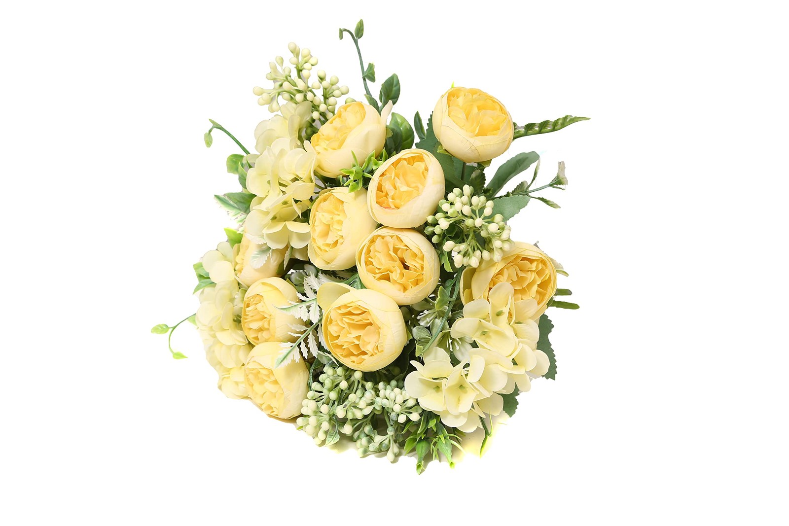 Artificial Flowers Fake Peony Silk Mini Plastic Bridal Flowers for DIY Weddin…