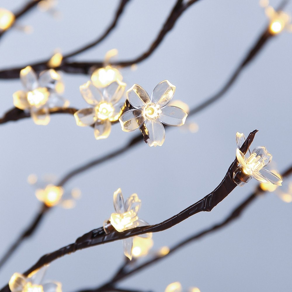 Lightshare Cherry Blossom Tree 5FT 128 LED Lighted 3ft 4in, Warm White