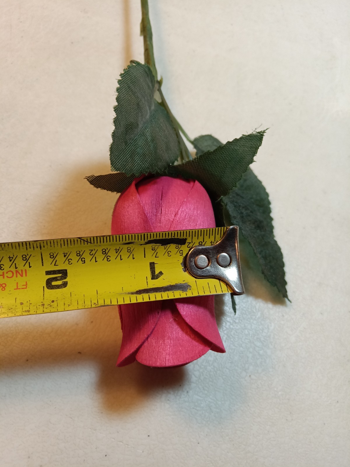 Bundle Of 17 Shaved Wood Rose Buds on stems, Assorted Colors